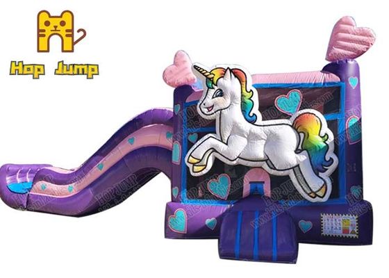 Colorido combinado de la gorila inflable de Unicorn Bounce House With Slide para divertido