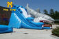 Juegos inflables del parque del agua del patio trasero del tobogán acuático de los niños gigantes del tiburón