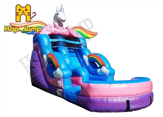 18oz los niños Unicorn Dry Inflatable Water Slide impermeabilizan Eco amistoso