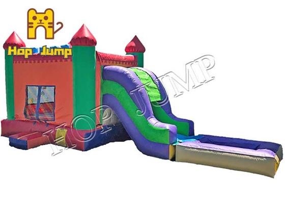 Niños combinados Inflatables los 4x8m NFPA 701 de la diapositiva animosa del castillo del PVC
