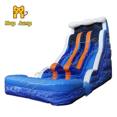 Diapositiva mojada seca estupenda doble inflable unisex comercial del tobogán acuático el 18ft