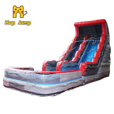 Los niños Grey Marble Inflatable Water Slide con el salto gigante de la diapositiva de la piscina saltan