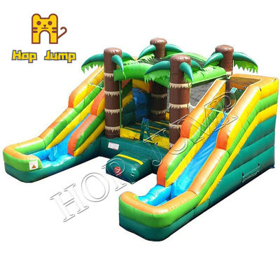 PVC combinado de la casa 0.55m m PLATÓN del carril de la diapositiva inflable doble de la gorila